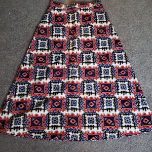 Vintage patterned maxi skirt